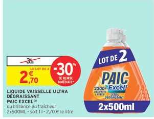 Liquide Vaisselle Ultra Dégraissant Paic Excel