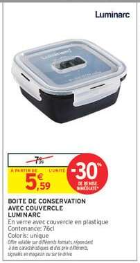 BOITE DE CONSERVATION AVEC COUVERCLE LUMINARC