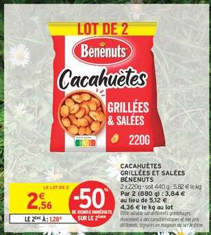 Cacahuètes Grillées et Salées Bénénuts