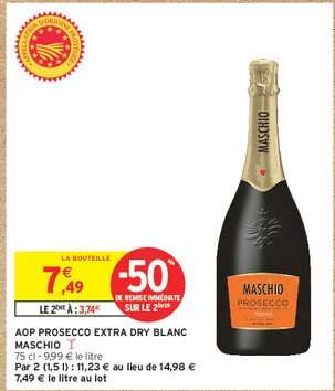 AOP PROSECCO EXTRA DRY BLANC MASCHIO