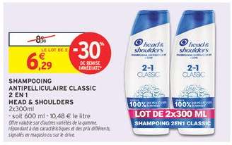 Shampooing Antipelliculaire Classic 2 en 1 Head & Shoulders