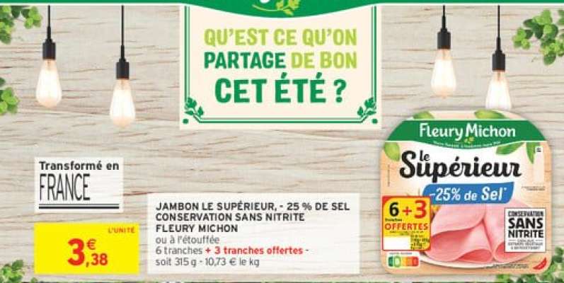 Jambon Le Supérieur -25% de Sel