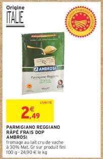 PARMIGIANO REGGIANO RÂPÉ FRAIS DOP AMBROSI
