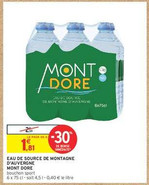 EAU DE SOURCE DE MONTAGNE D'AUVERGNE MONT DORE