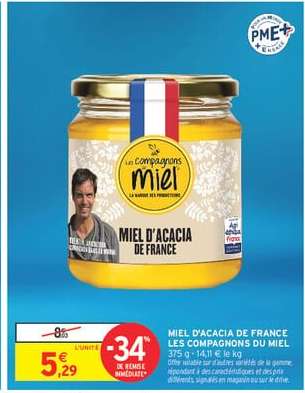 Miel d'Acacia de France Les Compagnons du Miel