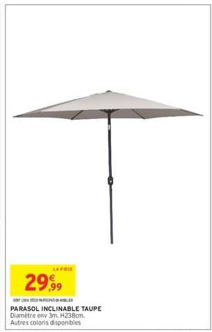 Parasol Inclinable Taupe