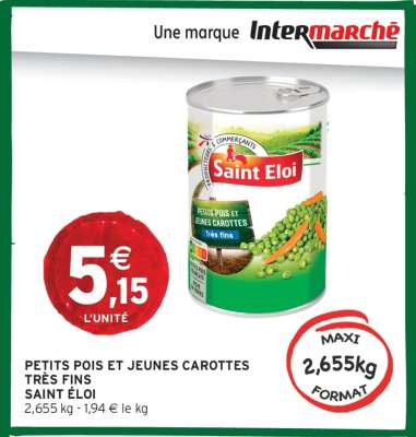 PETITS POIS ET JEUNES CAROTTES TRÈS FINS SAINT ÉLOI