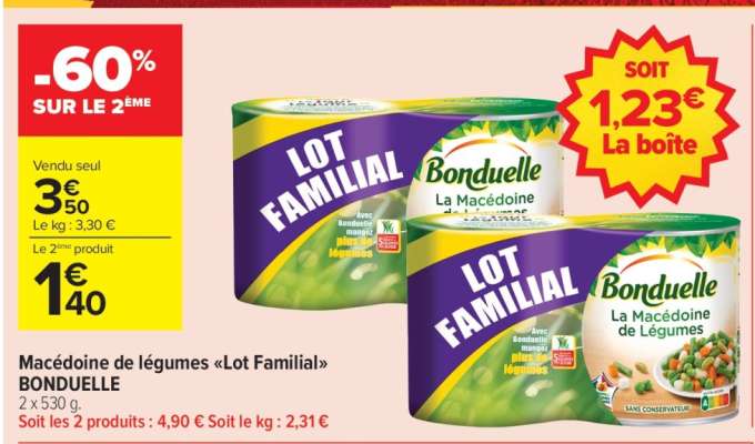 Macédoine de légumes «Lot Familial» BONDUELLE