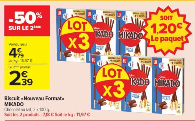 Biscuit "Nouveau Format" MIKADO