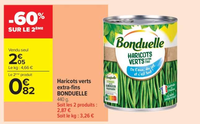 Haricots Verts Extra Fins Bonduelle