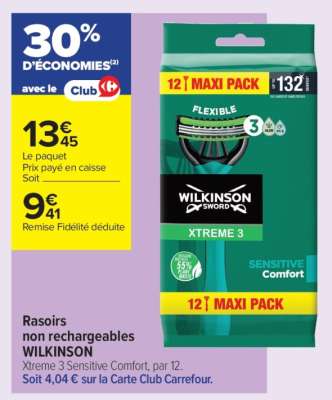 WILKINSON Xtreme 3 Sensitive Comfort, par 12