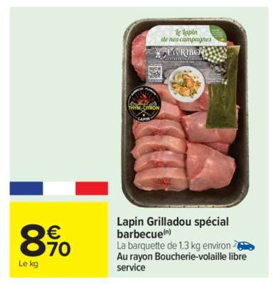 Lapin Grilladou spécial barbecue