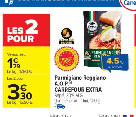 Parmigiano Reggiano A.O.P CARREFOUR EXTRA