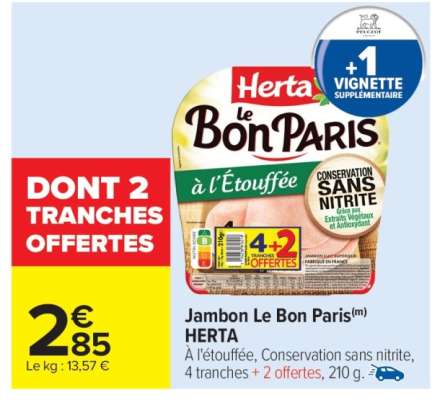 Jambon Le Bon Paris Herta