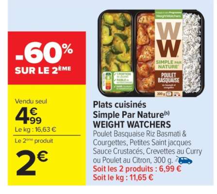 Plats cuisinés Simple Par Nature(s) WEIGHT WATCHERS