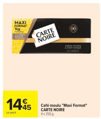 Café moulu «Maxi format» CARTE NOIRE