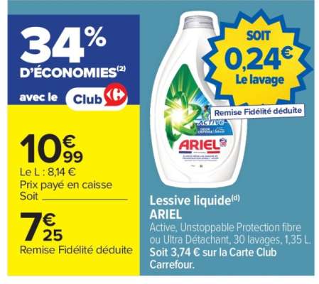 LESSIVE LIQUIDE "ARIEL"