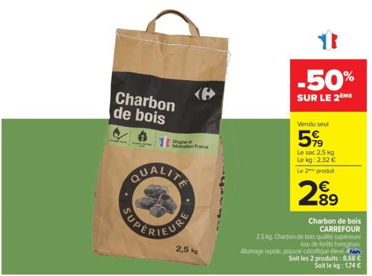 Charbon de bois CARREFOUR