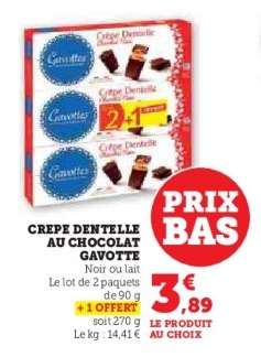 CREPE DENTELLE AU CHOCOLAT GAVOTTE