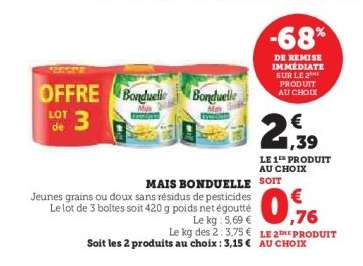 Maïs 'Bonduelle'