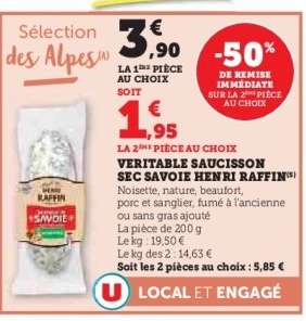 VERITABLE SAUCISSON SEC SAVOIE HENRI RAFFIN