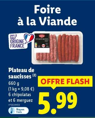 Plateau de saucisses