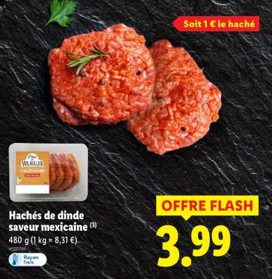 Hachés de dinde saveur mexicaine