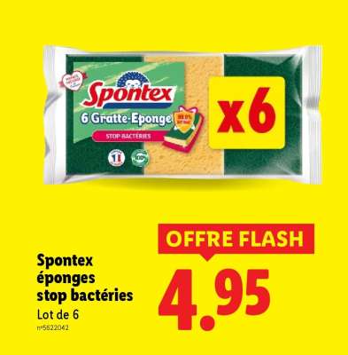 Spontex éponges stop bactéries