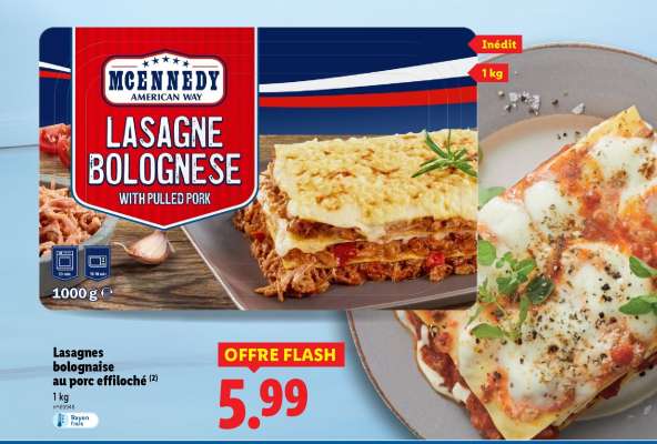 Lasagne bolognaise au porc effiloché