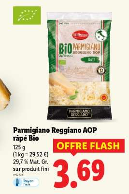 Parmigiano Reggiano AOP râpé Bio
