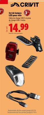 Set de lampes LED pour vélo