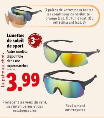 Lunettes de soleil de sport