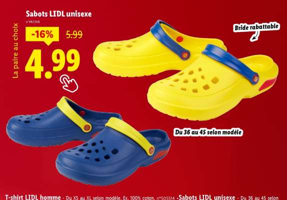 Sabots LIDL unisexe