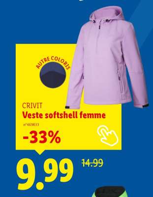 CRIVIT Veste softshell femme