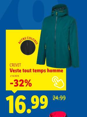 CRIVIT Veste tout temps homme