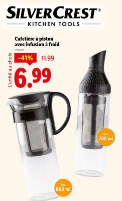 Cafetière à piston avec infusion à froid