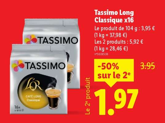 Tassimo Long Classique x16