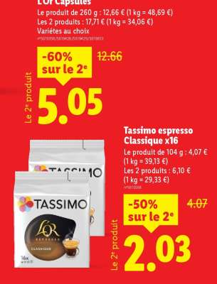 Tassimo espresso Classique x16