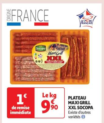 PLATEAU MAXI GRILL XXL SOCOPA