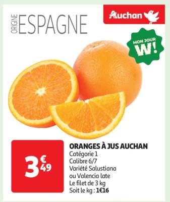 Oranges À Jus Auchan