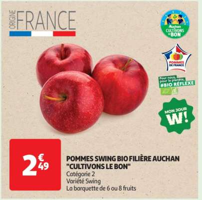 Pommes Swing Bio Filière Auchan "Cultivons Le Bon"