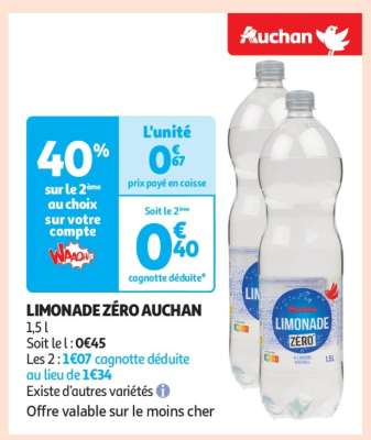Limonade Zéro Auchan