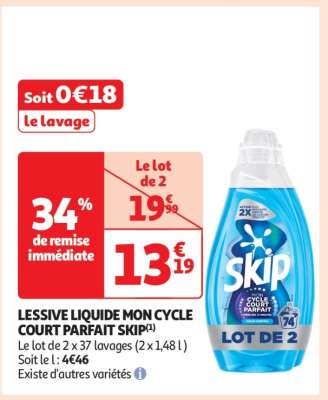 LESSIVE LIQUIDE MON CYCLE COURT PARFAIT SKIP