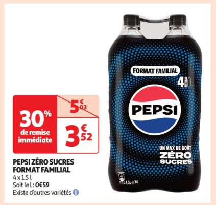 PEPSI zéro sucres "Format familial"