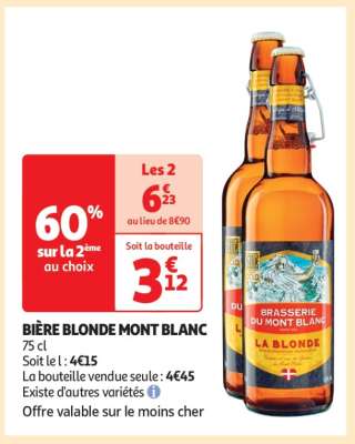 Bière Blonde Mont Blanc