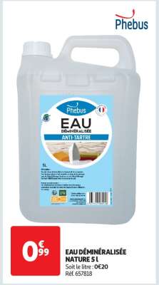 Eau Déminéralisée Nature 5 L*