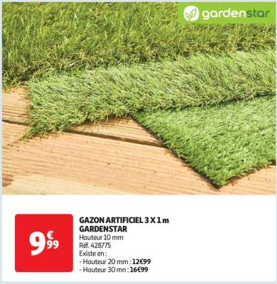Gazon Artificiel 3 X 1 M Gardenstar