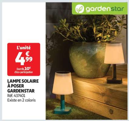 LAMPE SOLAIRE À POSER GARDENSTAR