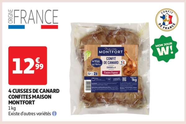 4 Cuisses de Canard Confites 'Maison Montfort'