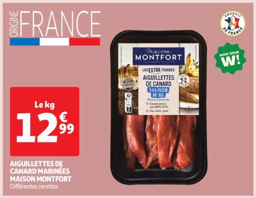 Aiguillettes De Canard Marinées Maison Montfort